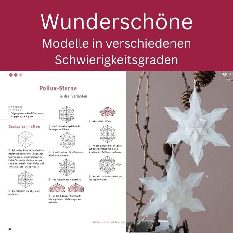 Produktbild: Zarte Origamisterne (kreativ.kompakt.)