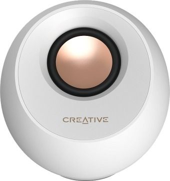 Produktbild: CREATIVE Pebble Pro, 2.0 Lautsprecher, Bluetooth 5.3, USB Audio, RGB, weiss