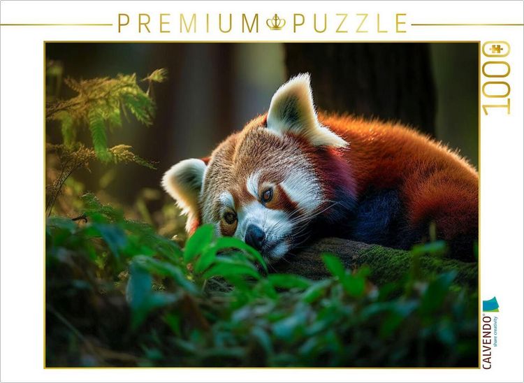 Produktbild: CALVENDO Puzzle Roter Panda - kurz ausruhen | 1000 Teile Lege-Gr&ouml;&szlig;e 64x48cm Foto-Puzzle f&uuml;r gl&uuml;ckliche Stunden