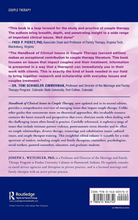 Produktbild: Handbook of Clinical Issues in Couple Therapy