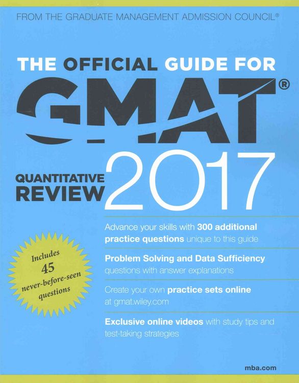 Produktbild: The Official Guide for GMAT Quantitative Review 2017 with Online Question Bank and Exclusive Video