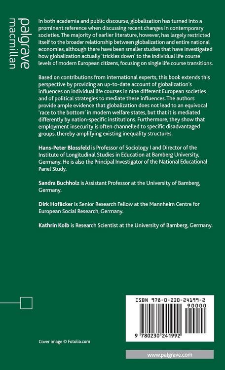 Produktbild: Globalized Labour Markets and Social Inequality in Europe