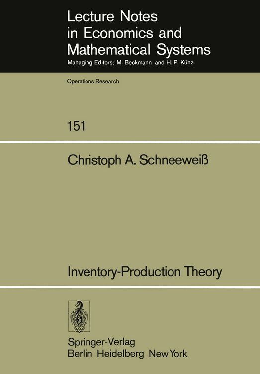 Produktbild: Inventory-Production Theory
