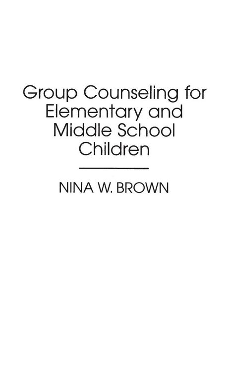 Produktbild: Group Counseling for Elementary and Middle School Children