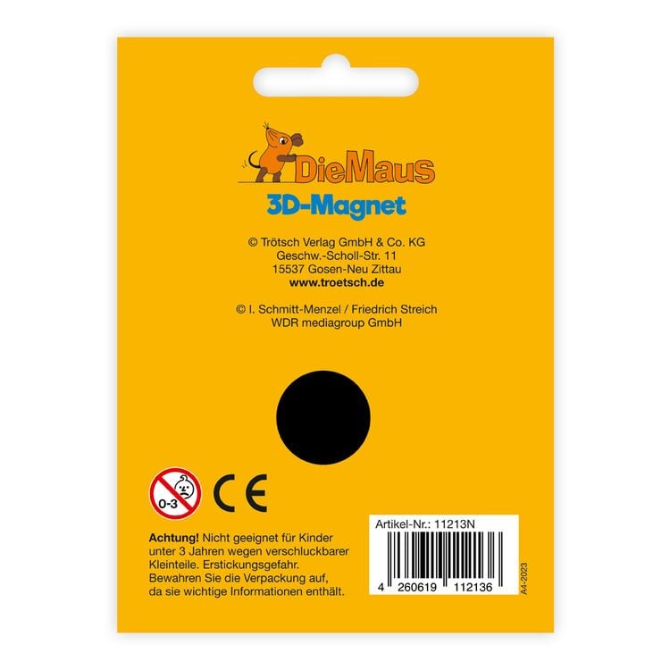 Produktbild: Tr&ouml;tsch Die Maus 3D-Magnet Elefant stehend