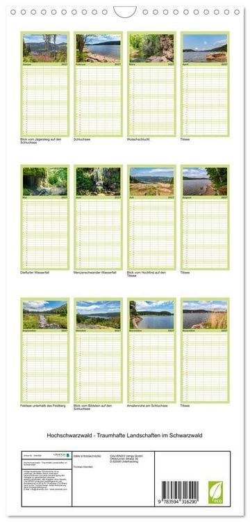 Produktbild: Familienplaner 2027 - Hochschwarzwald - Traumhafte Landschaften im Schwarzwald mit 5 Spalten (Wandkalender, 21 x 45 cm) CALVENDO