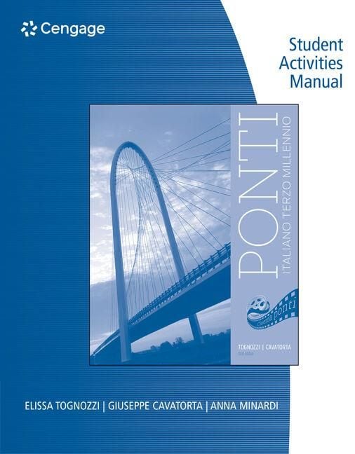 Produktbild: Student Activities Manual for Tognozzi/Cavatorta's Ponti, 3rd