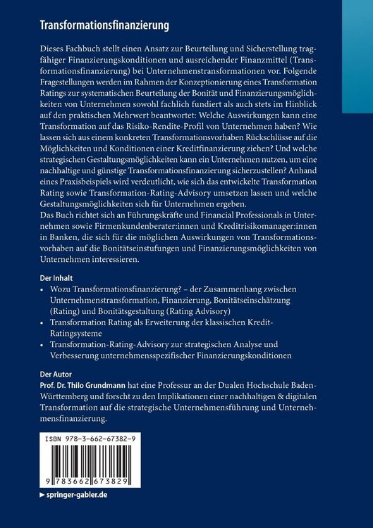 Produktbild: Transformationsfinanzierung
