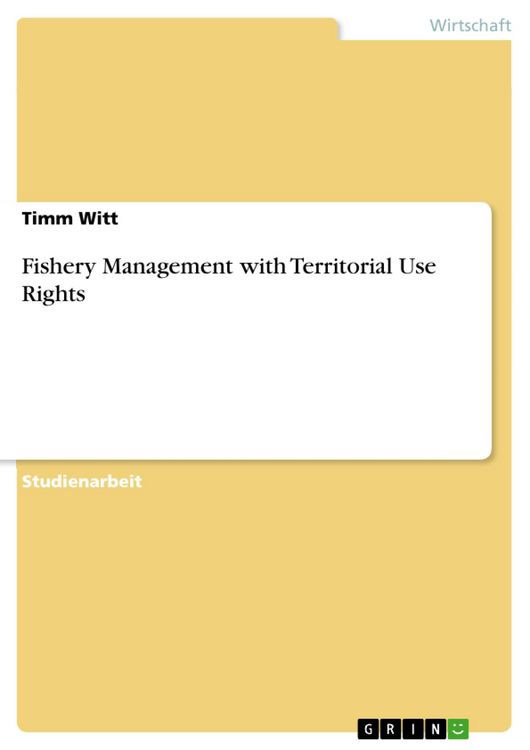 Produktbild: Fishery Management with Territorial Use Rights