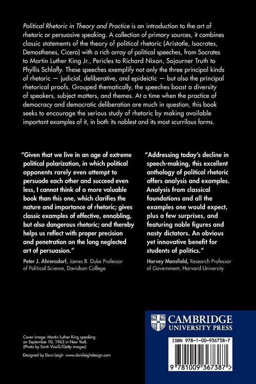 Produktbild: Political Rhetoric in Theory and Practice