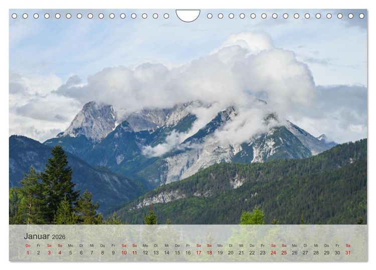 Produktbild: Alpenwelten-Zwischen Wetterstein und Karwendel (Wandkalender 2026 DIN A4 quer), CALVENDO Monatskalender