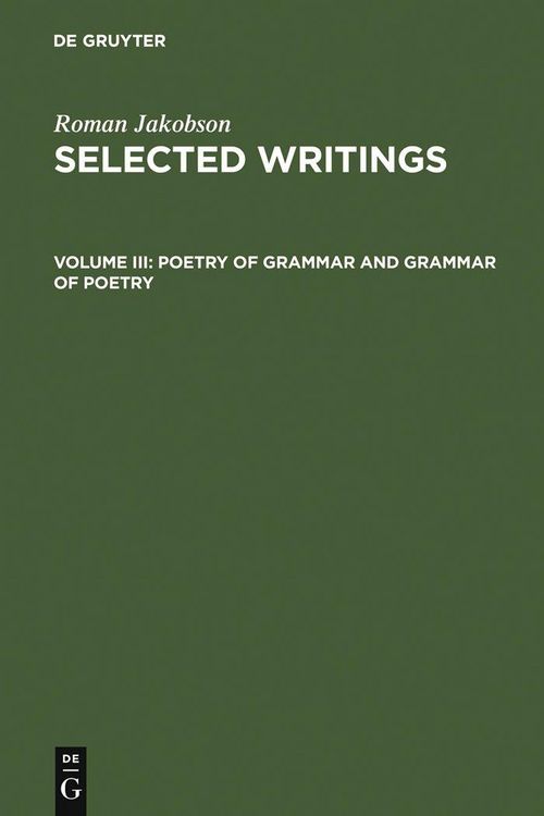 Produktbild: Poetry of Grammar and Grammar of Poetry