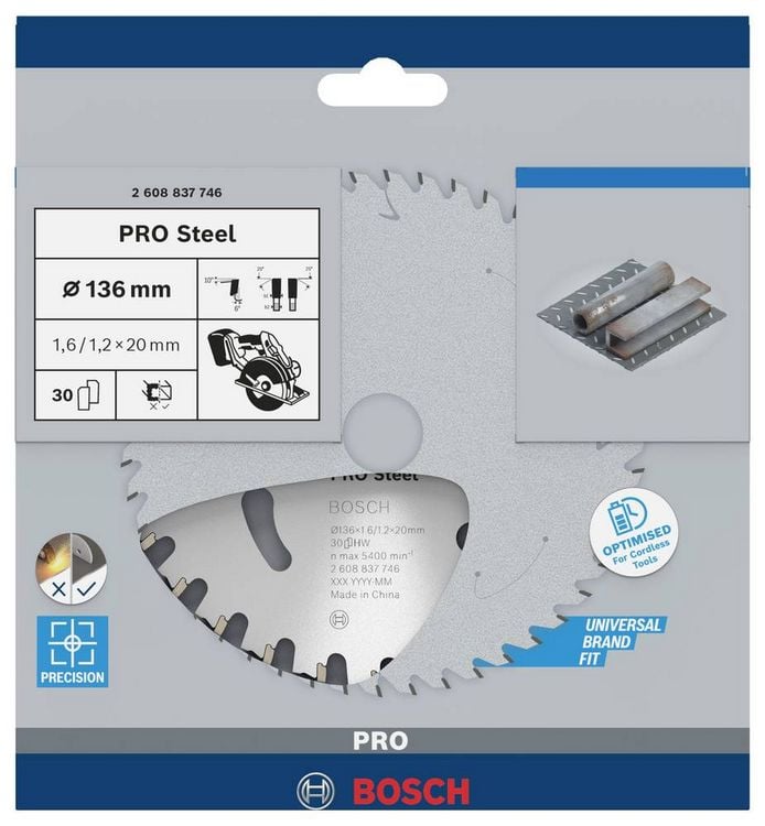 Produktbild: Bosch Accessories 2608837746 Kreiss&auml;geblatt 136 x 20 mm Z&auml;hneanzahl: 30 1 St.