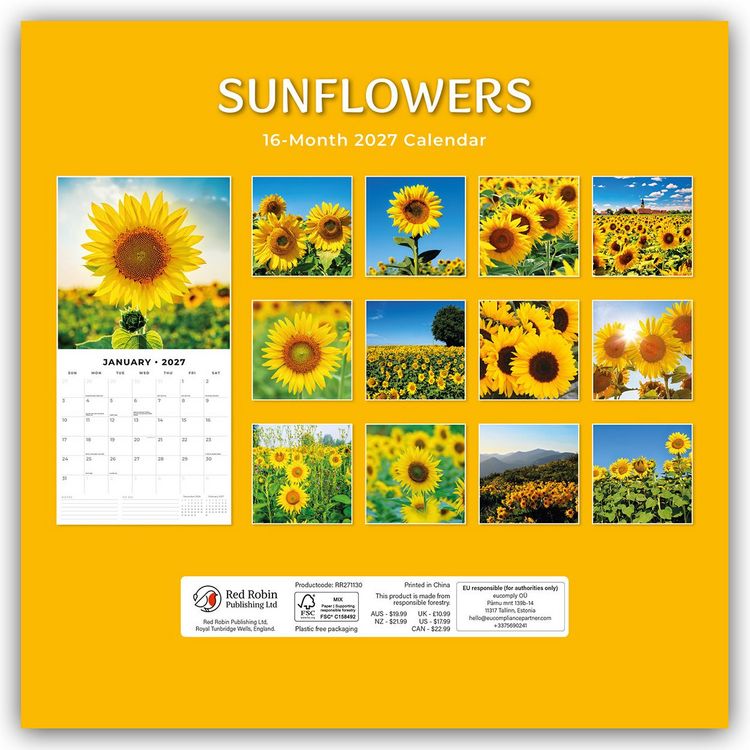 Produktbild: Sunflowers &ndash; Sonnenblumen 2027 &ndash; 16-Monatskalender