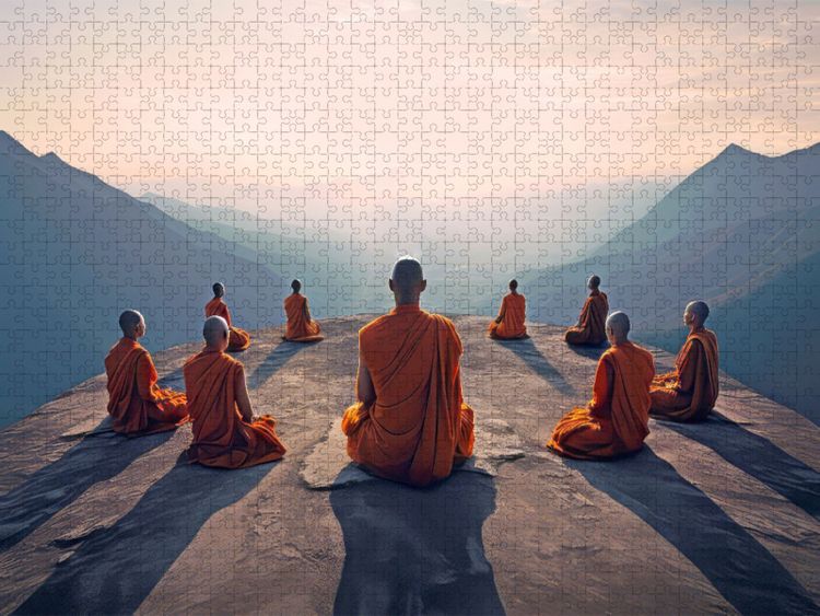 Produktbild: CALVENDO Puzzle Meditation und ein weiter Horizont | 1000 Teile Lege-Gr&ouml;&szlig;e 64x48cm Foto-Puzzle f&uuml;r gl&uuml;ckliche Stunden