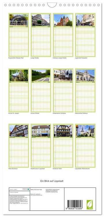 Produktbild: Familienplaner 2026 - Ein Blick auf Lippstadt mit 5 Spalten (Wandkalender, 21 x 45 cm) CALVENDO