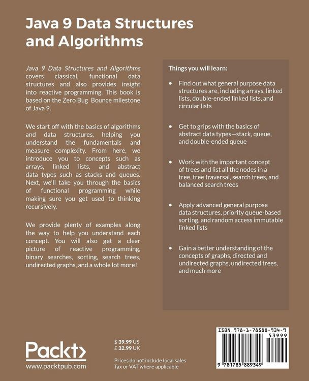 Produktbild: Java 9 Data Structures and Algorithms