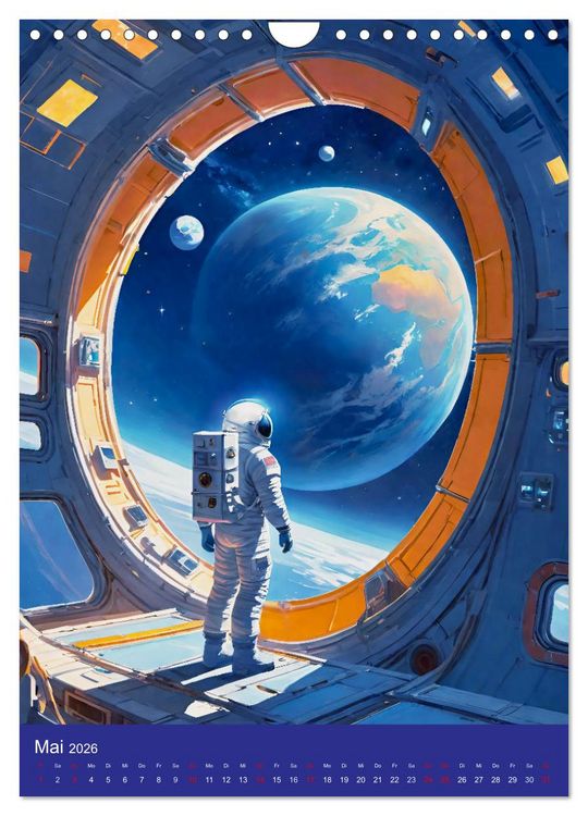 Produktbild: Astronauten. Auf Entdeckungsreise in fremde Galaxien (Wandkalender 2026 DIN A4 hoch), CALVENDO Monatskalender