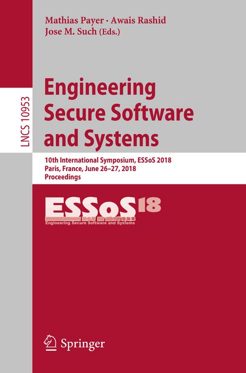 Produktbild: Engineering Secure Software and Systems
