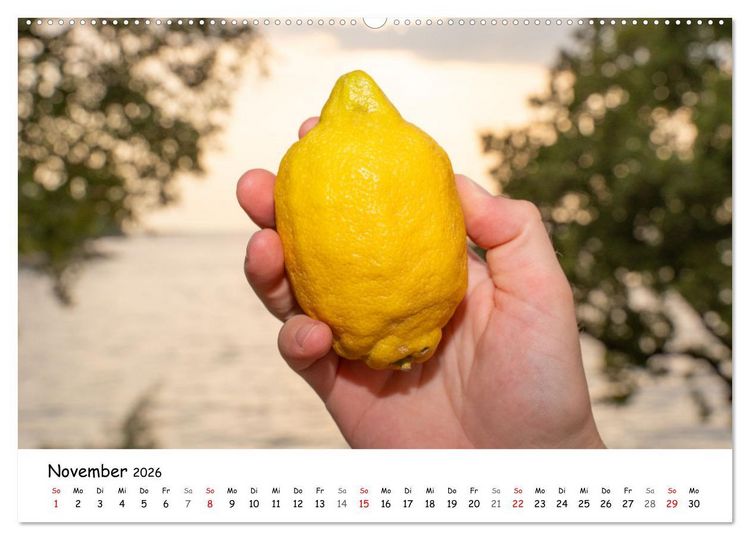 Produktbild: Limone sul Garda - Die Heimat der Zitrone am Gardasee (hochwertiger Premium Wandkalender 2026 DIN A2 quer), Kunstdruck in Hochglanz