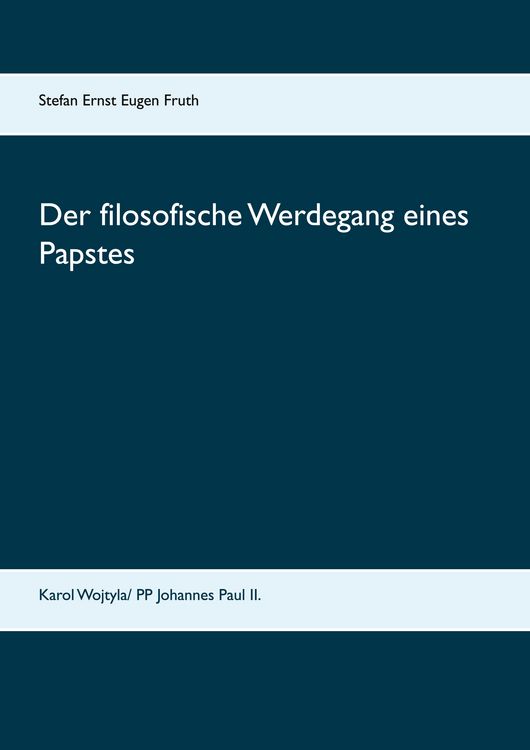 Produktbild: Der filosofische Werdegang eines Papstes