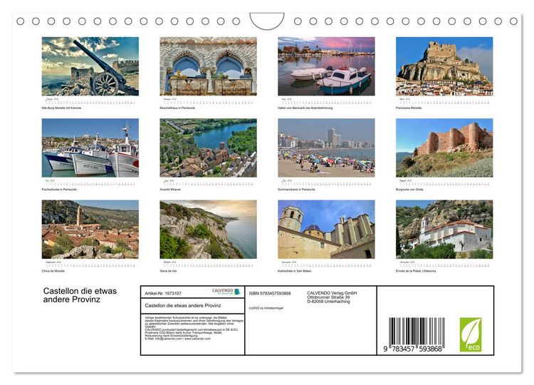 Produktbild: Castellon die etwas andere Provinz (Wandkalender 2026 DIN A4 quer), CALVENDO Monatskalender