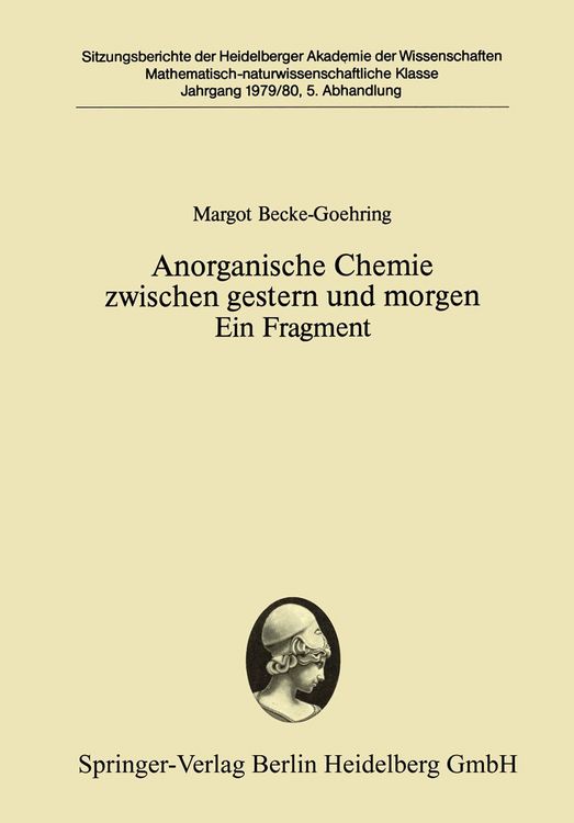 Produktbild: Anorganische Chemie zwischen gestern und morgen Ein Fragment
