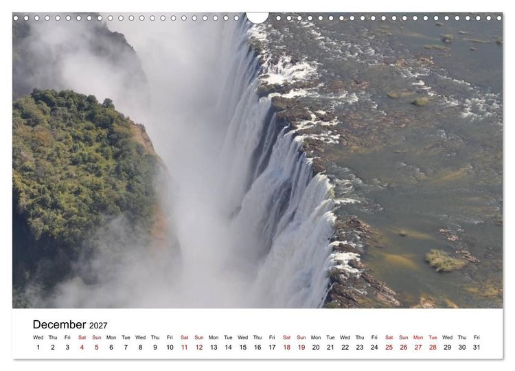 Produktbild: World natural heritage Victoria Falls - The smoke that thunders (Wall Calendar 2027 DIN A3 landscape), CALVENDO 12 Month Wall Calendar