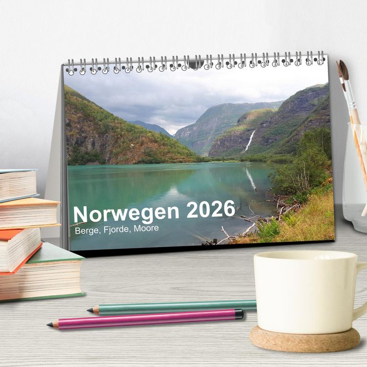 Produktbild: Norwegen 2026 - Berge, Fjorde, Moore (Tischkalender 2026 DIN A5 quer), CALVENDO Monatskalender