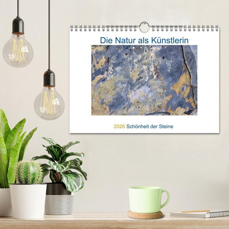 Produktbild: Die Natur als K&uuml;nstlerin - Sch&ouml;nheit der Steine (Wandkalender 2026 DIN A4 quer), CALVENDO Monatskalender