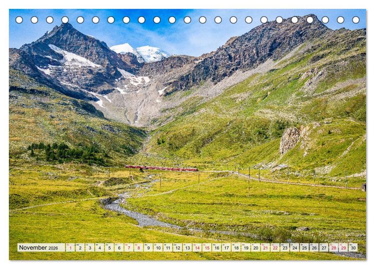 Produktbild: B&uuml;ndnerland (Tischkalender 2026 DIN A5 quer), CALVENDO Monatskalender