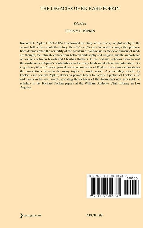 Produktbild: The Legacies of Richard Popkin