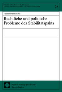 Produktbild: Rechtliche und politische Probleme des Stabilit&auml;tspakts