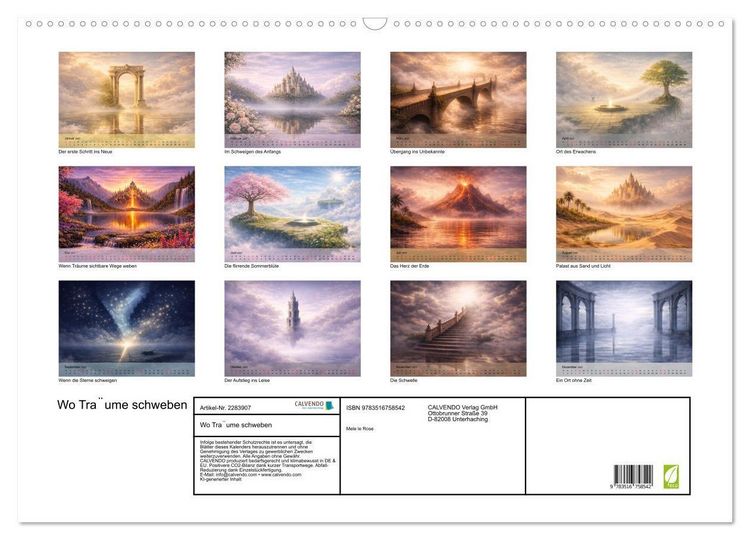 Produktbild: Wo Träume schweben (Wandkalender 2027 DIN A2 quer), CALVENDO Monatskalender