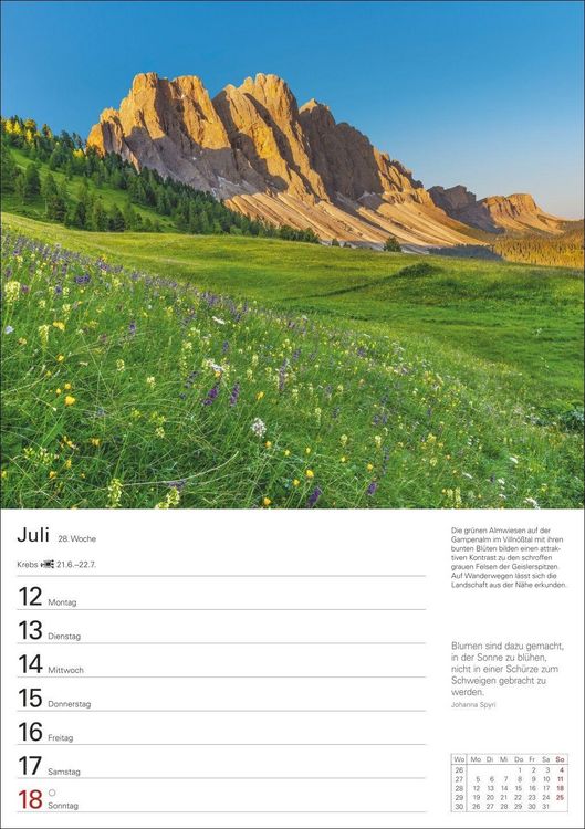 Produktbild: S&uuml;dtirol Wochenplaner 2027 - Eine Reise in 53 Bildern