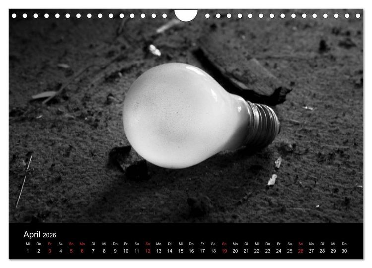 Produktbild: Objekte in schwarz weiss (Wandkalender 2026 DIN A4 quer), CALVENDO Monatskalender