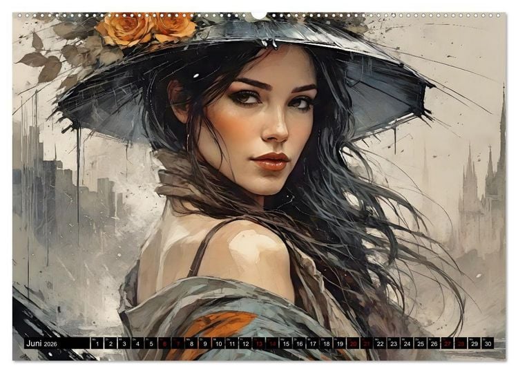 Produktbild: Nostalgische Romanzen - Liebe, Lust und Leidenschaft (Wandkalender 2026 DIN A2 quer), CALVENDO Monatskalender