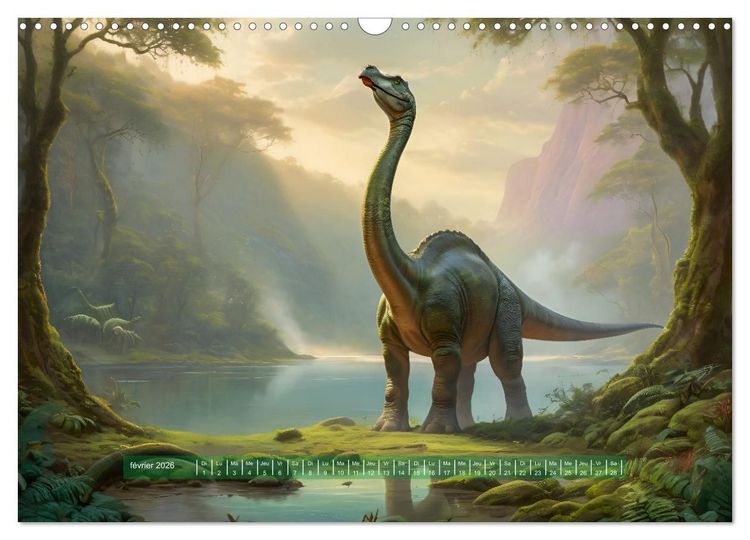Produktbild: Un voyage vers le pass&eacute; - D&eacute;couverte de la faune (Calendrier mural 2026 DIN A3 vertical), CALVENDO calendrier mensuel
