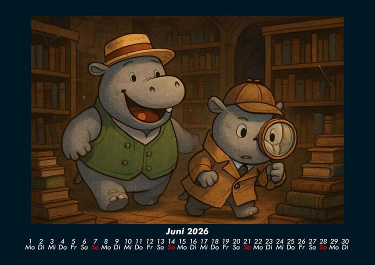 Produktbild: Sash & Sashito - Detektivmission durchs Jahr 2026 Fotokalender DIN A4