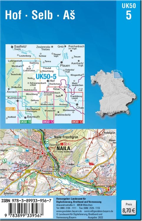 Produktbild: Hof Selb As 1 : 50 000 (UK50-5)