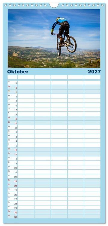 Produktbild: Familienplaner 2027 - Liebe zum Fahrrad mit 5 Spalten (Wandkalender, 21 x 45 cm) CALVENDO