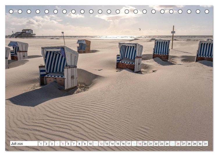 Produktbild: Faszination Sankt Peter-Ording (Tischkalender 2026 DIN A5 quer), CALVENDO Monatskalender