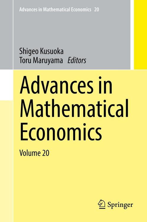 Produktbild: Advances in Mathematical Economics Volume 20