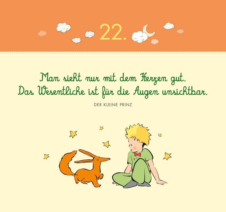 Produktbild: Postkarten-Adventskalender. Der Kleine Prinz. 24 liebe W&uuml;nsche f&uuml;r dich