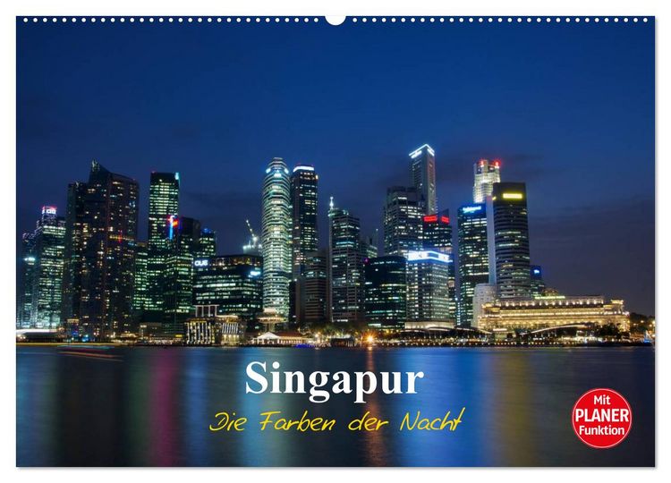 Produktbild: Singapur - Die Farben der Nacht (Wandkalender 2026 DIN A2 quer), CALVENDO Monatskalender