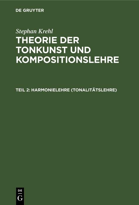 Produktbild: Harmonielehre (Tonalit&auml;tslehre)