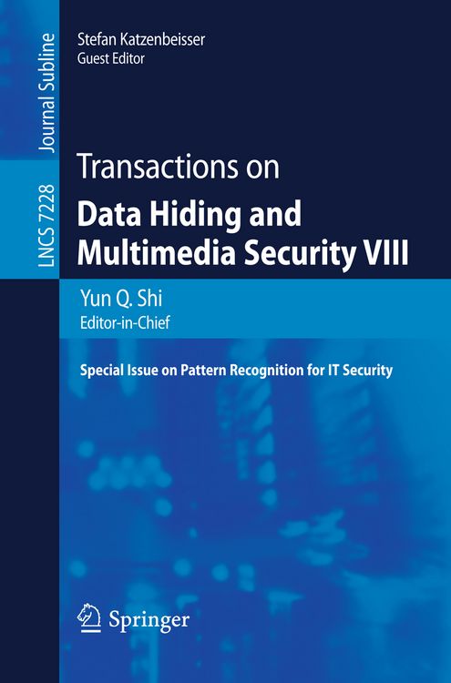 Produktbild: Transactions on Data Hiding and Multimedia Security VIII