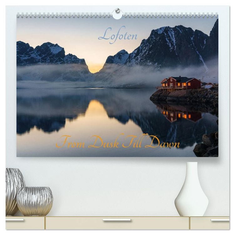 Produktbild: Lofoten - From Dusk Till Dawn (hochwertiger Premium Wandkalender 2026 DIN A2 quer), Kunstdruck in Hochglanz