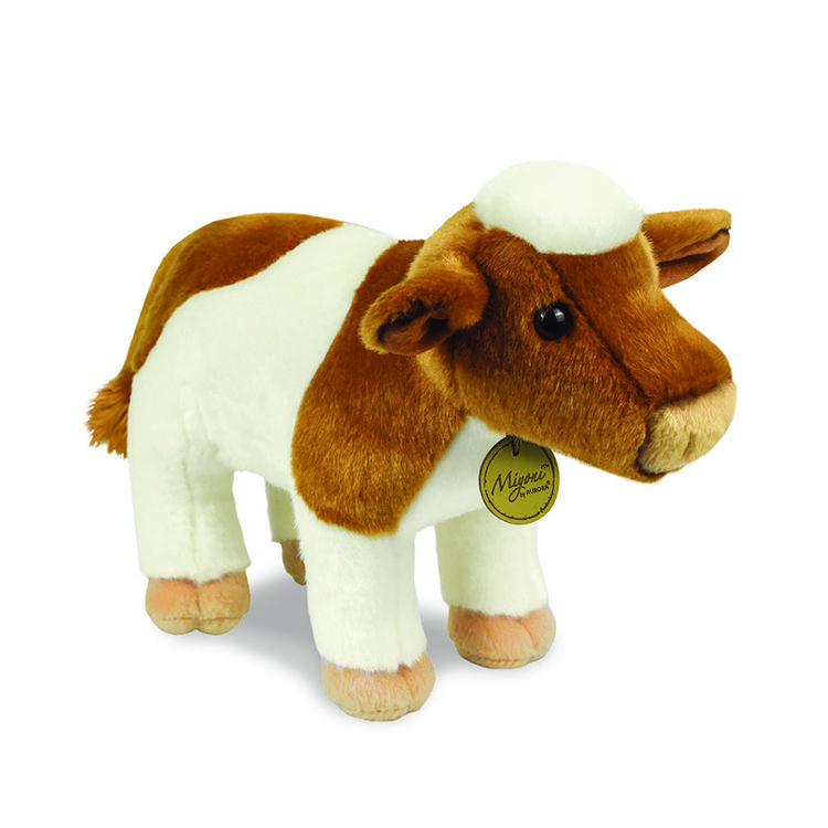 Produktbild: Aurora 61519 - MiYoni Fleckvieh Cow, Kuh braun/wei&szlig;, Pl&uuml;schtier, 25 cm