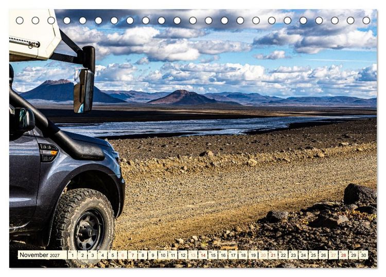 Produktbild: Overlanding on Iceland - Mit dem 4x4 Camper kreuz und quer &uuml;ber die Insel (Tischkalender 2027 DIN A5 quer), CALVENDO Monatskalender